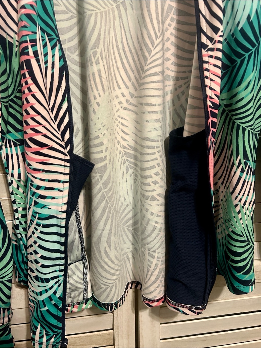 NWT Tommy Bahama Tropical Leaf Print Full Zip Jacket Size XL - Picture 4 of 8